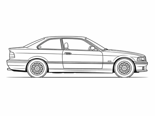 BMW_E36_Coupe_Seitenansicht