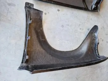 Carbon Kotflügel Ford Escort MK1, Detail der inneren Struktur und Radlaufkontur