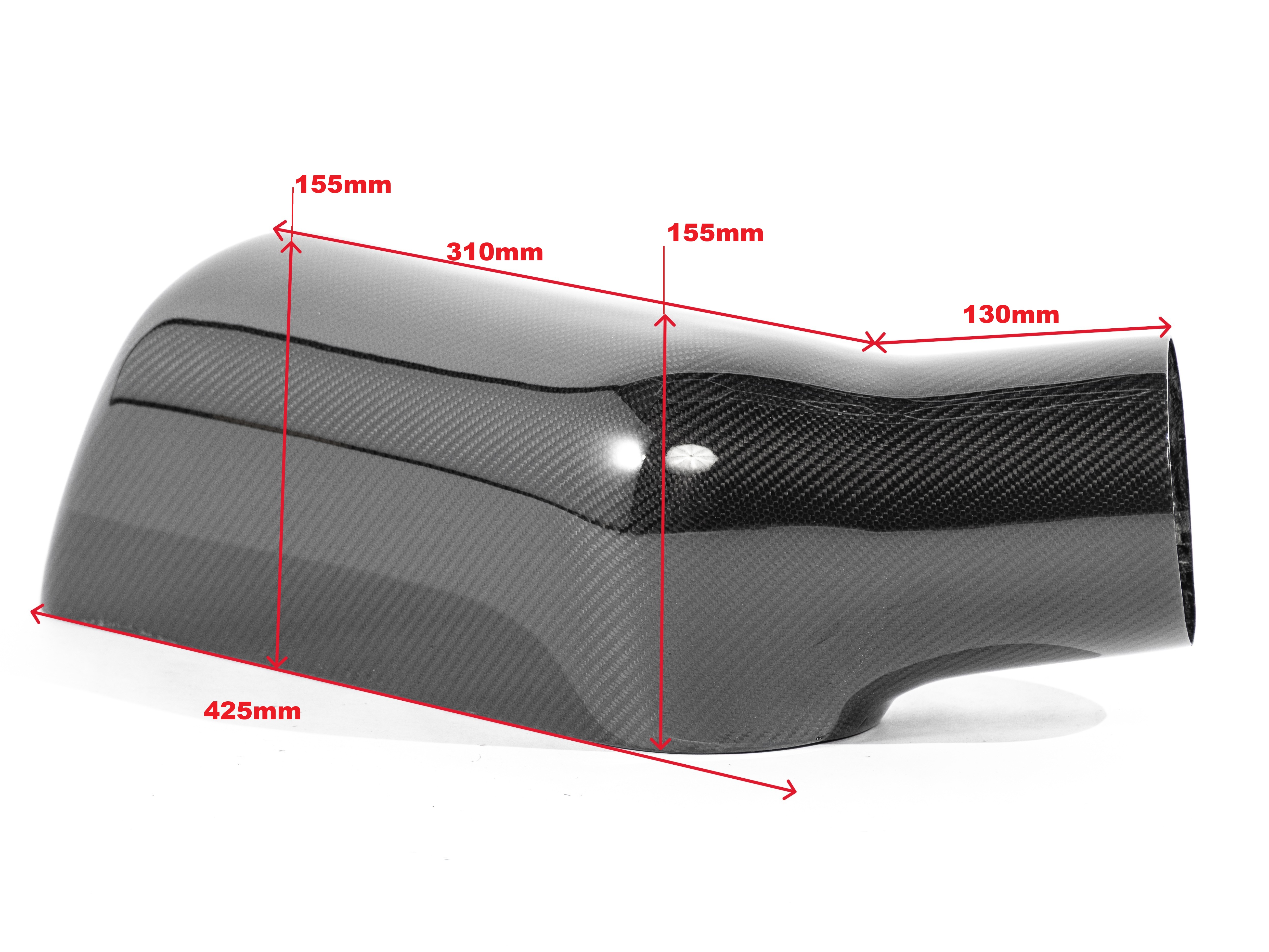 4-Zylinder Universal Carbon Airbox – optional mit Platte und Halter