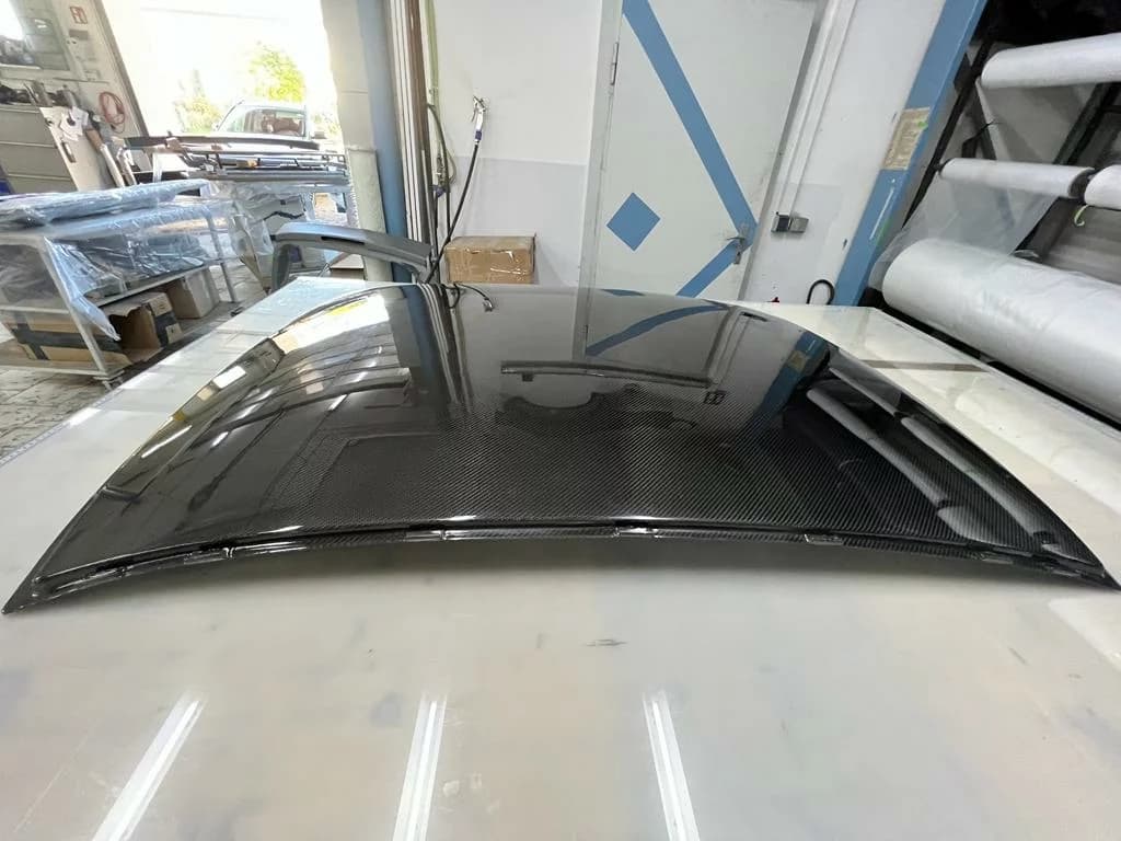 Carbon Dach BMW E46 Coupé M3 – Frontkante und Oberfläche im Detail
